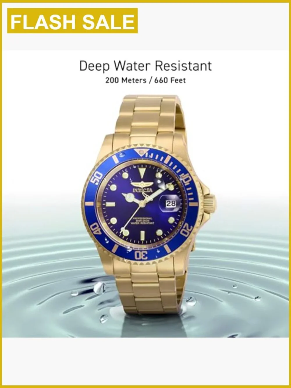 Men's Pro Diver Quartz Watch Stainless Steel 40mm 200m Water Resistant